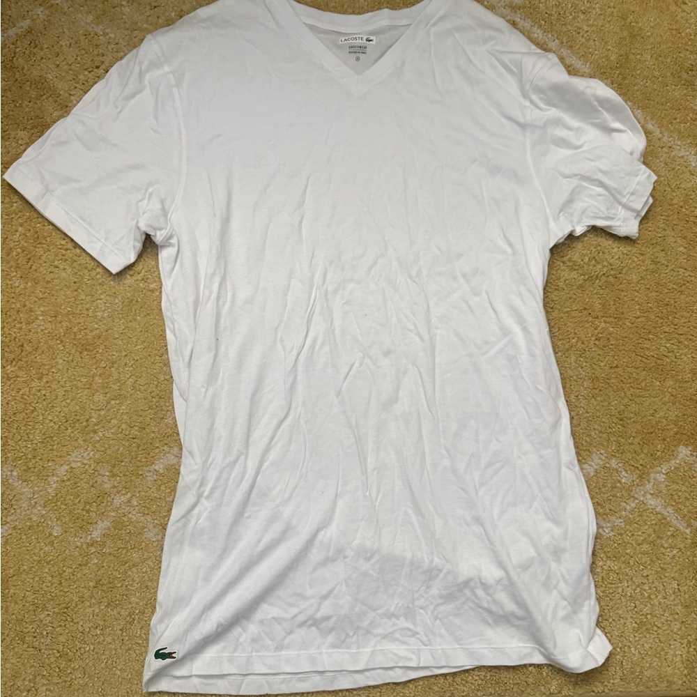 Lacoste Men's White Short Sleeve Tee